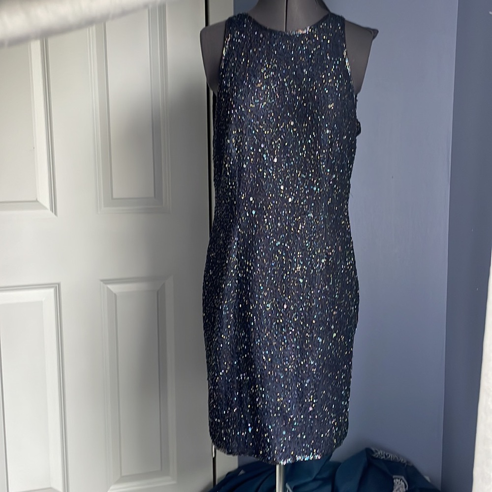 Stenay dress size 12 navy beaded dress